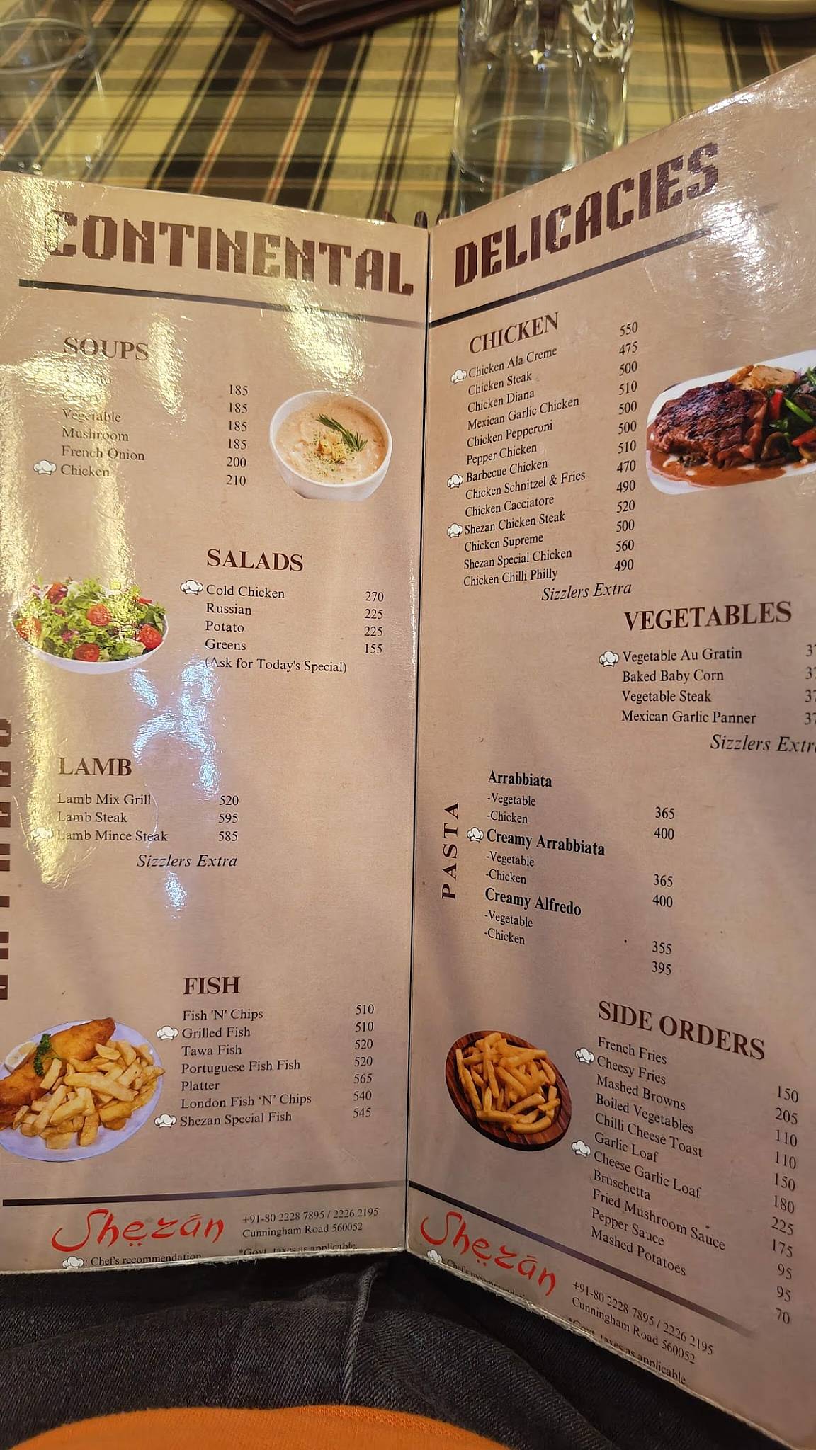 Shezan Restaurant menu