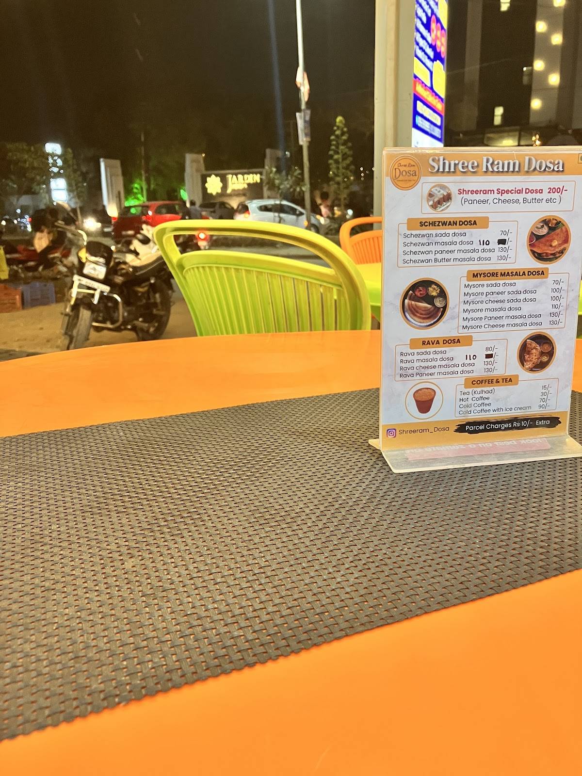 Shree Ram Dosa menu