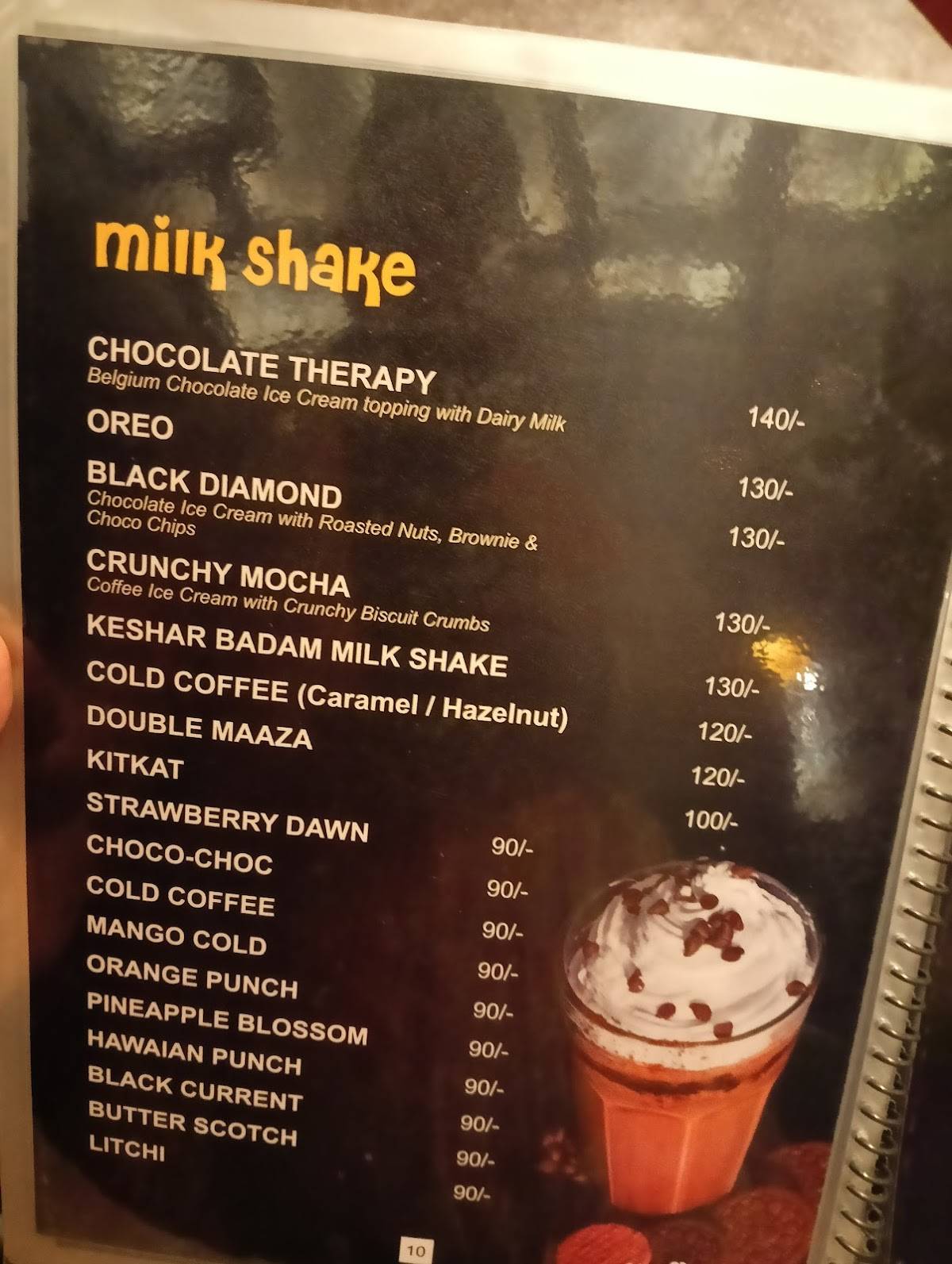 Snow Flake menu