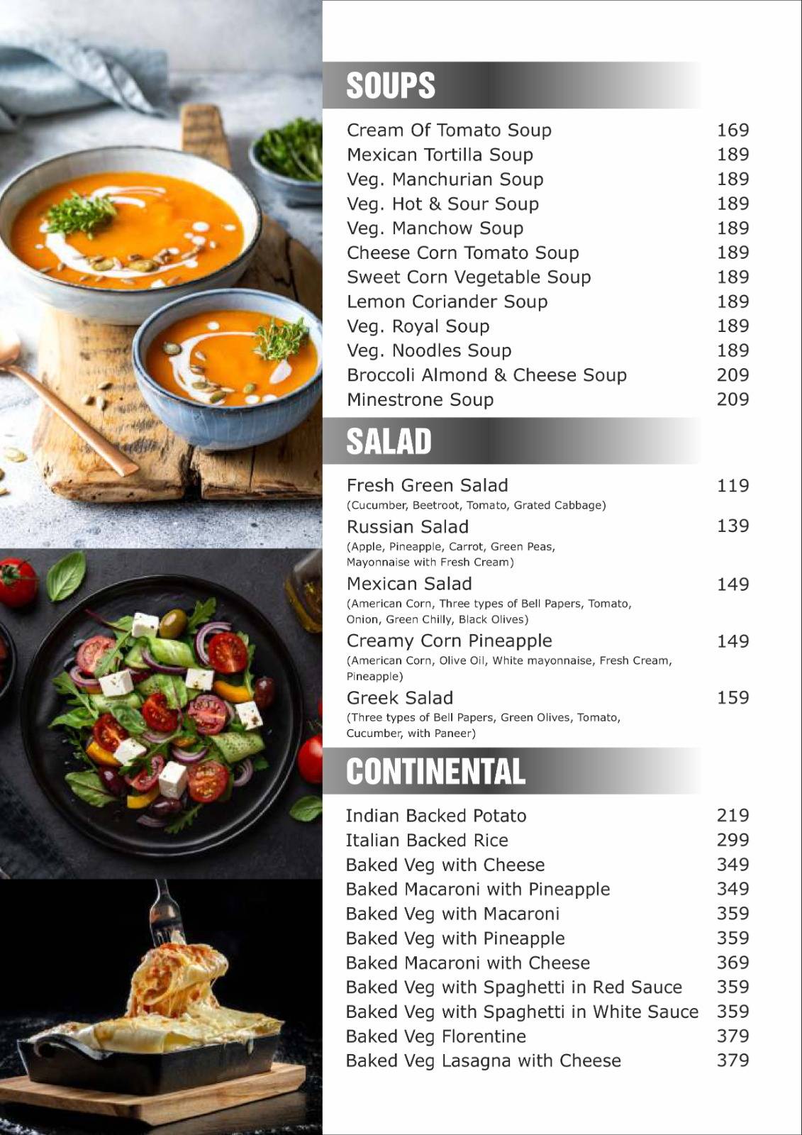 Sodam Taste and More menu