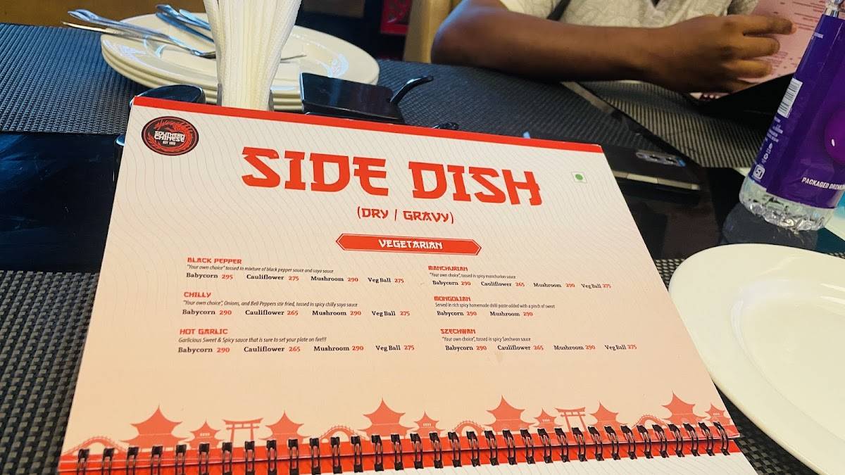 Southern Chinese Restaurant menu