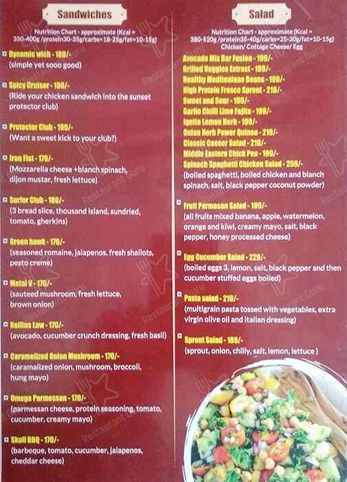 Strength Protein Bar & Kitchen menu
