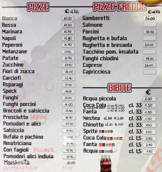 Menu di Super Pizza 