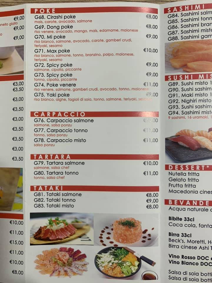Menu di Sushi Dong 