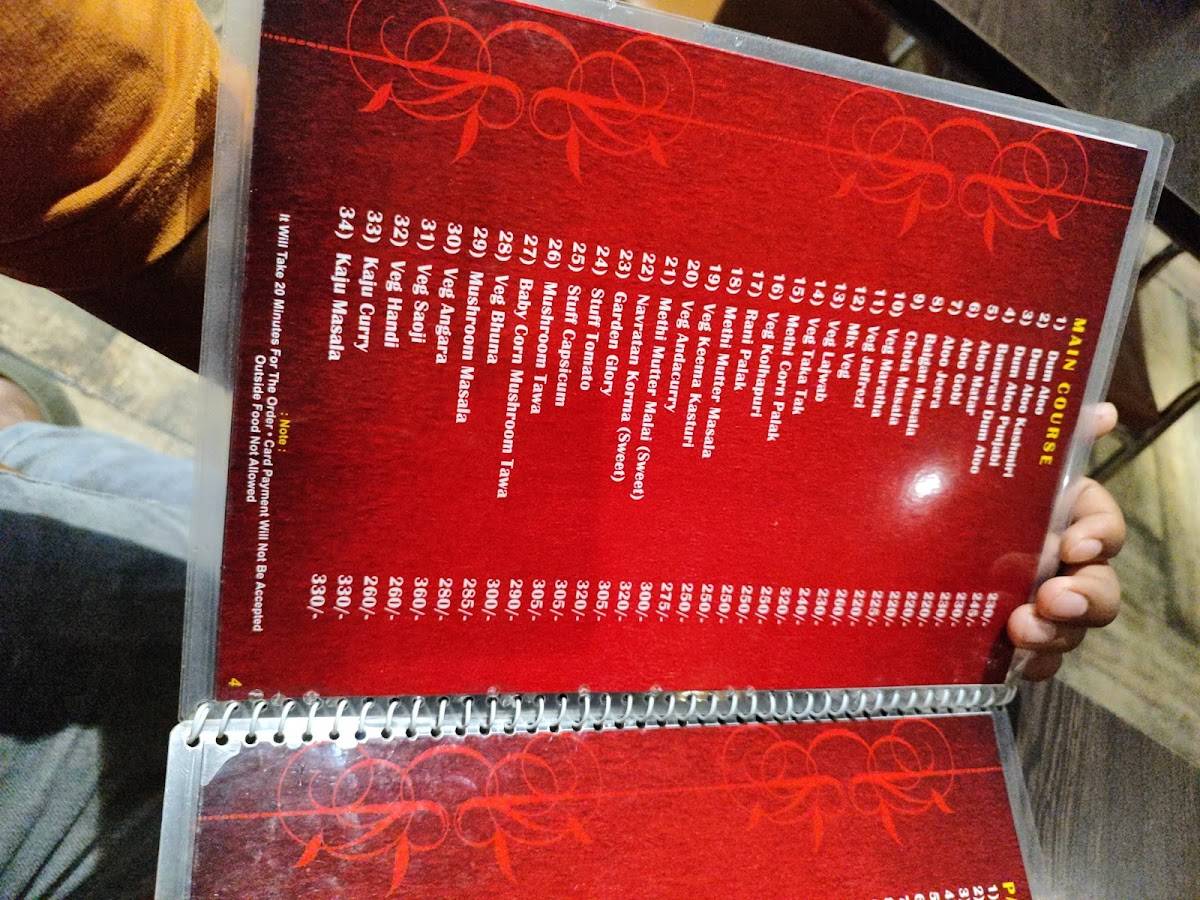 TASTY TONGUE RESTAURANT menu