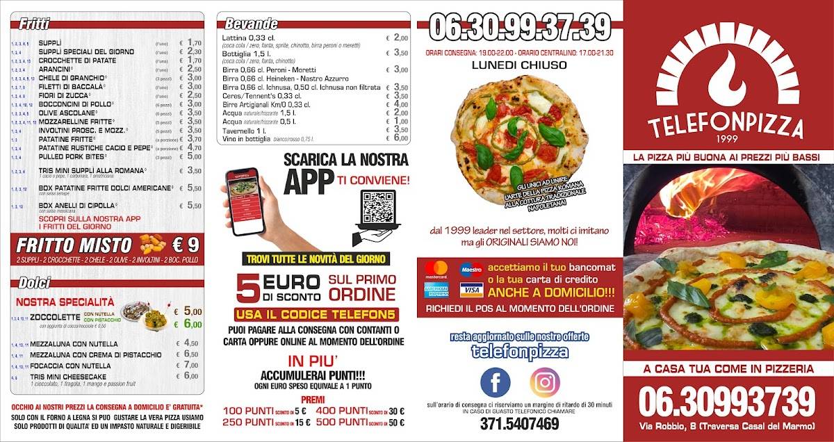Menu di TELEFONPIZZA 