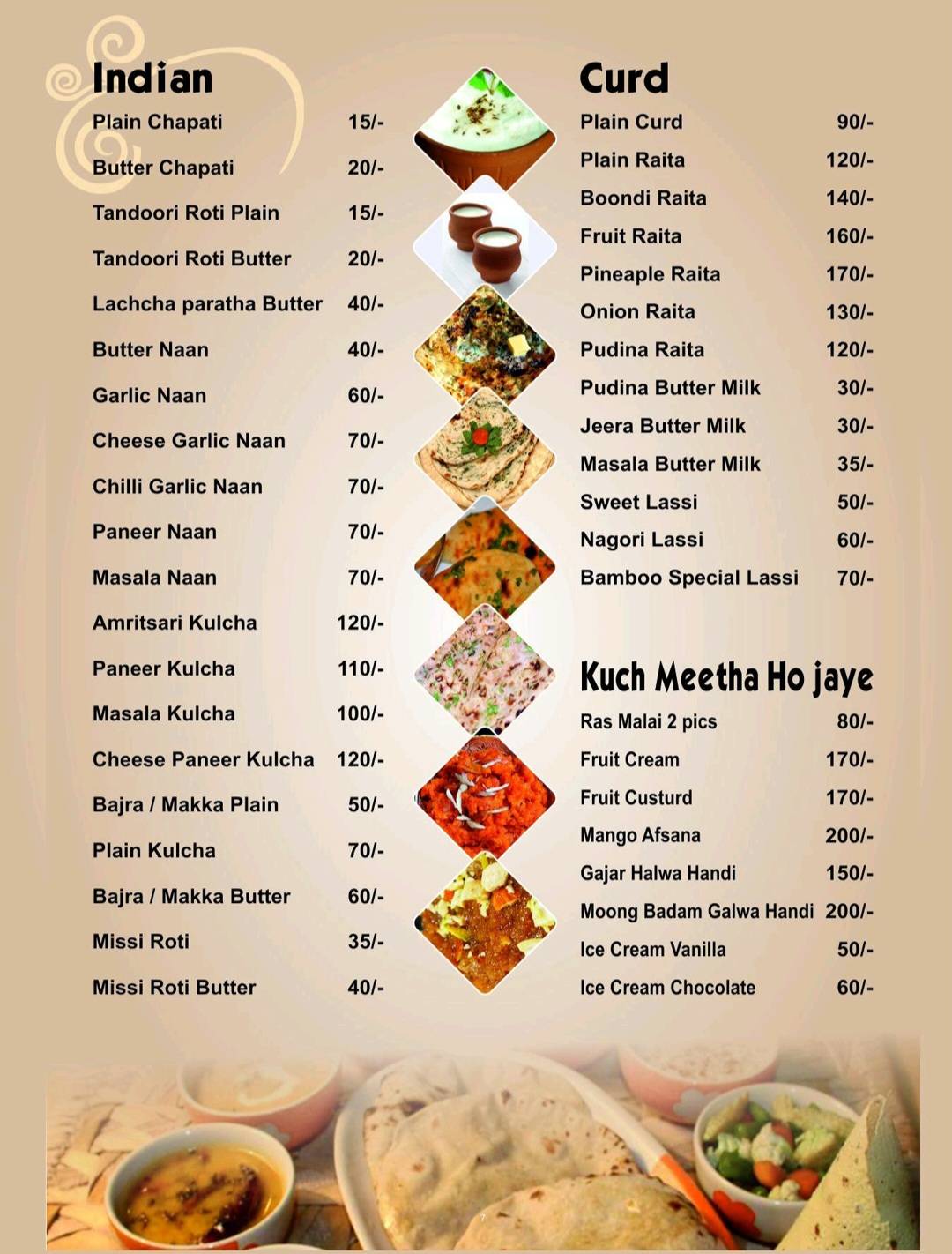 THE BAMBOO HOUSE menu