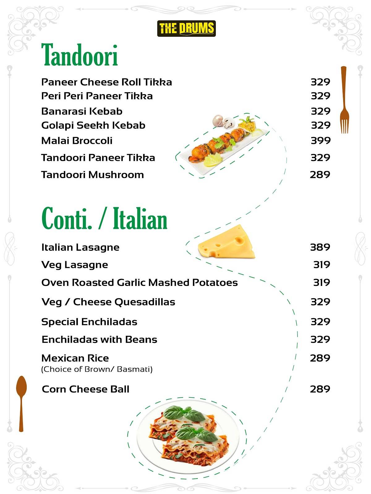 THE DRUMS menu