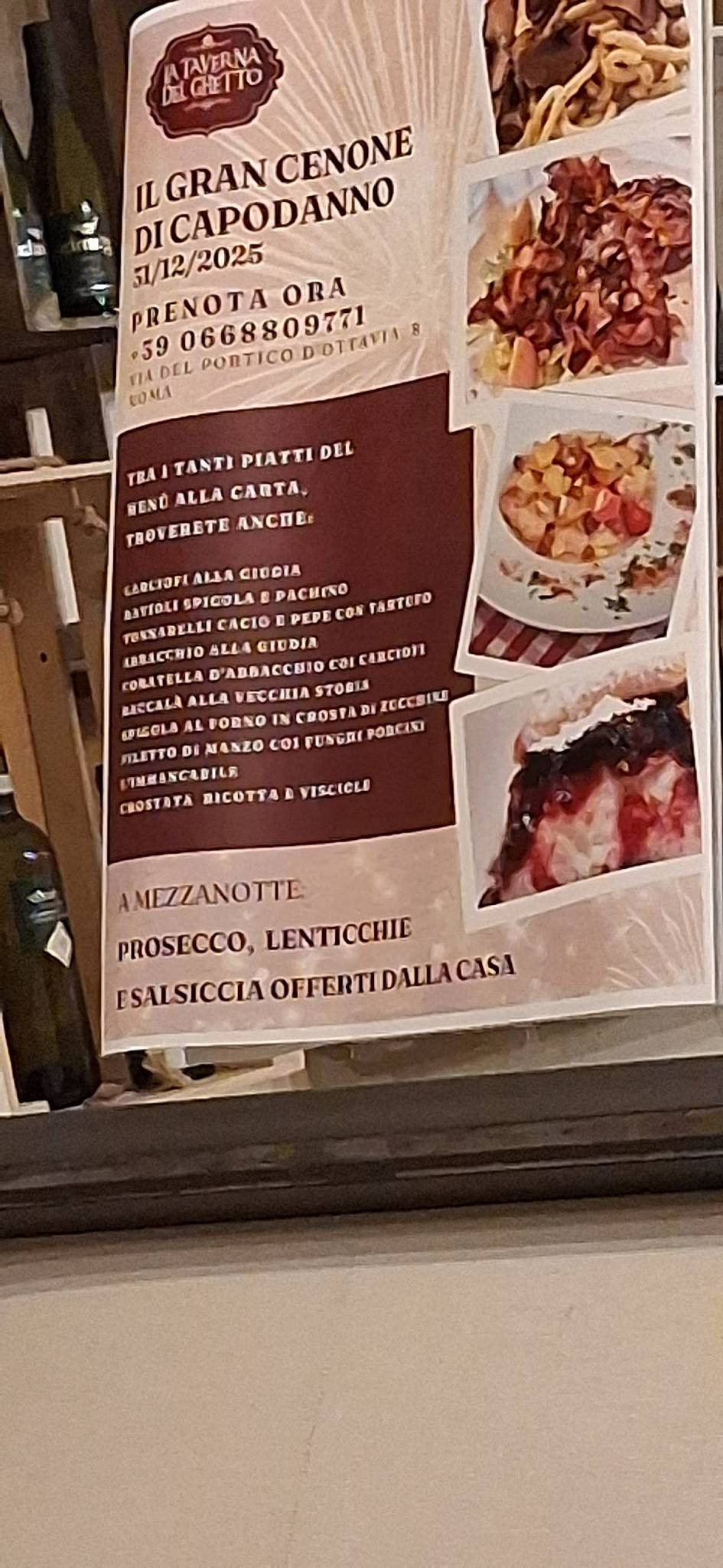 Menu di La Taverna del Ghetto 