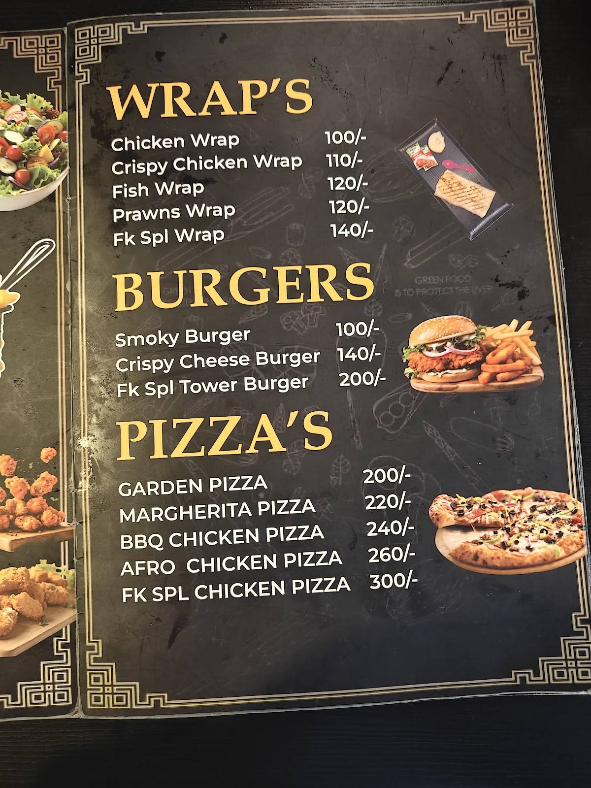 The Exotic Shawarma menu