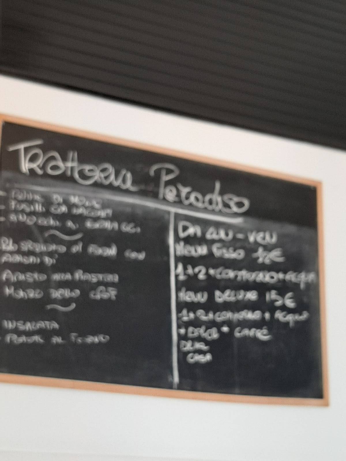 Menu de Trattoria Paradiso di Nervi