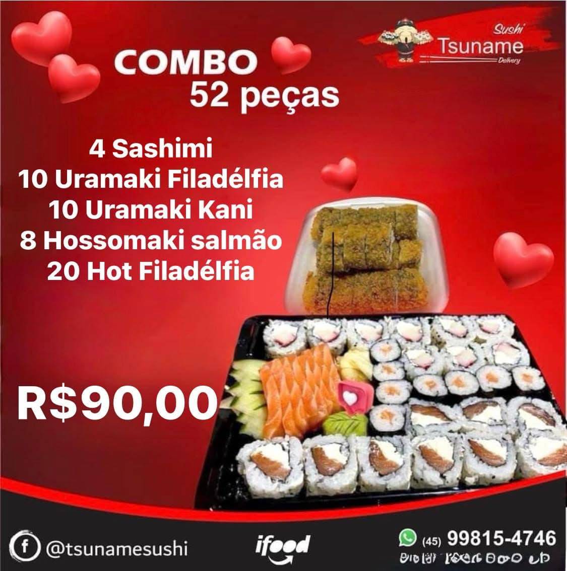 Tsuname Sushi Delivery cardápio