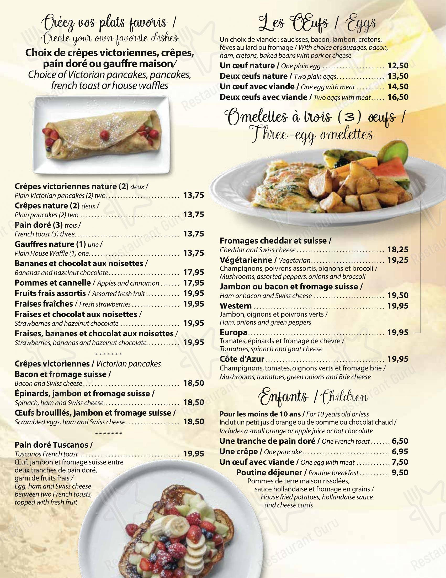 Découvrez le menu pour Restaurant Tuscanos