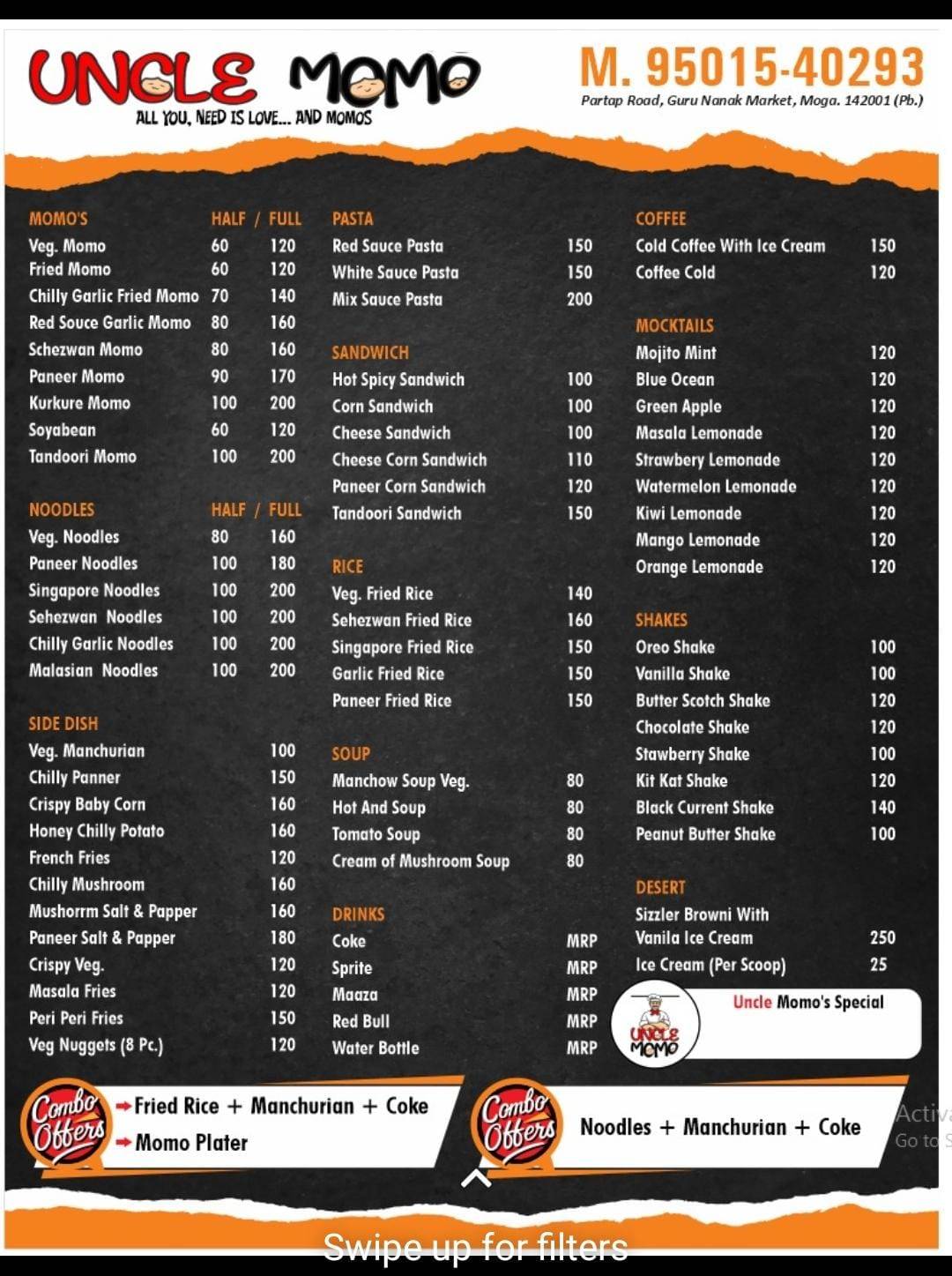 Uncle Momo menu