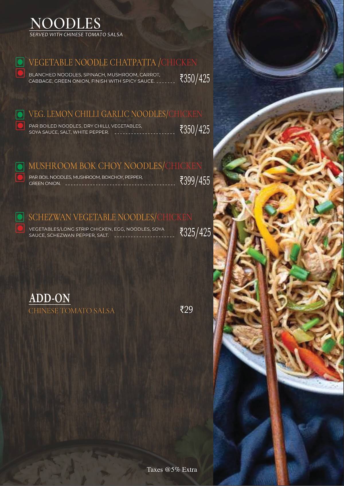 Vedas Earth Bistro menu