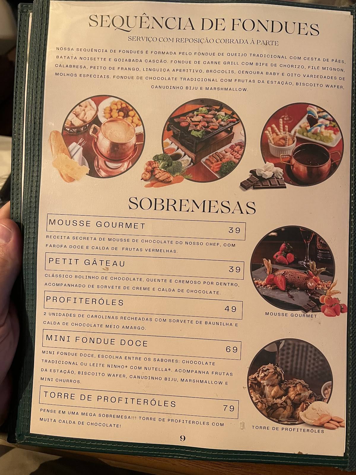 Villa Gourmet cardápio