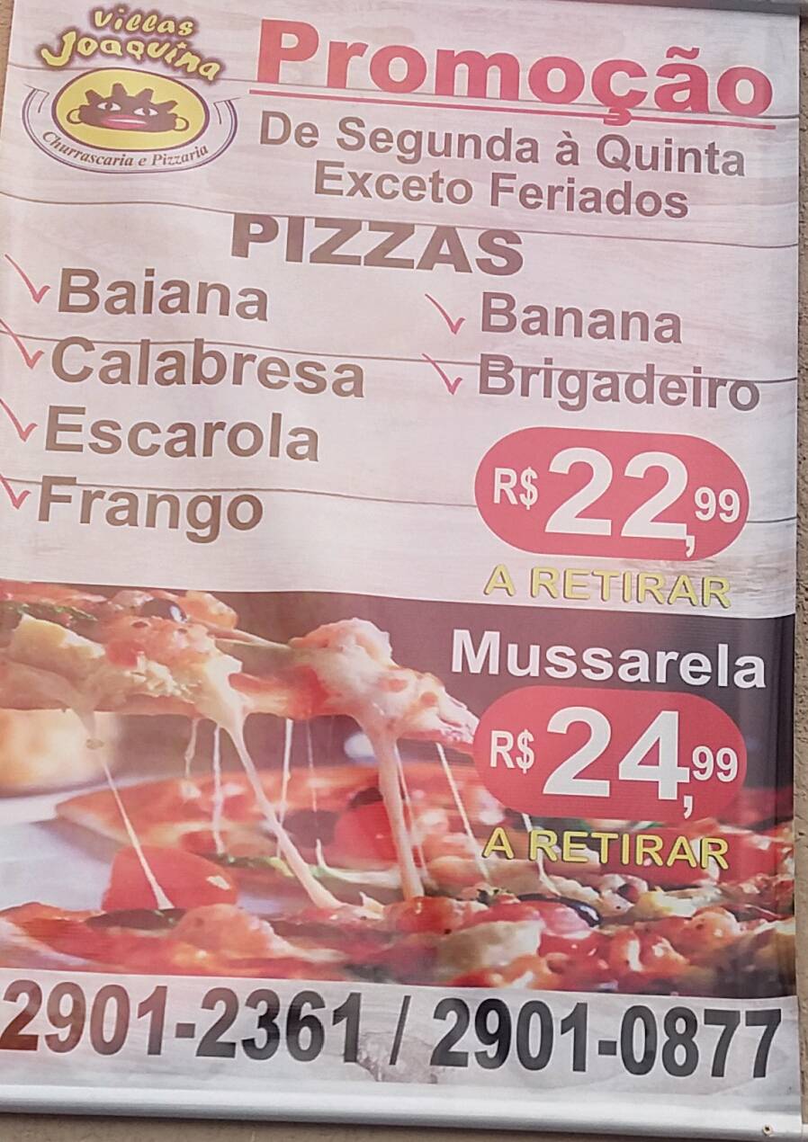 Menu em Villa's Joaquina Churrascaria e Pizzaria, São Paulo, Av ...
