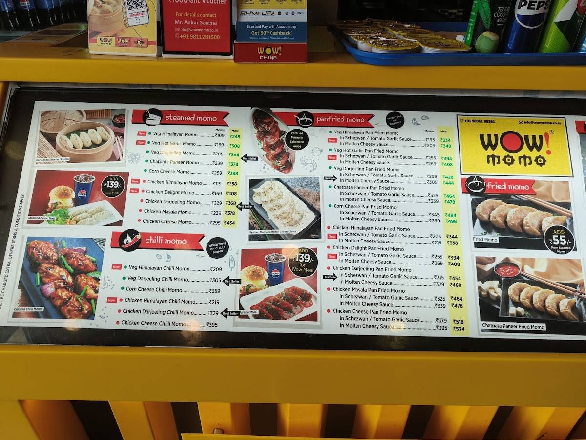 WOW Chicken menu