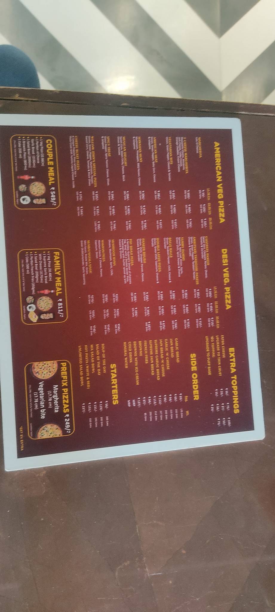 William John's Pizza- BEST UNLIMITED PIZZA IN UNIVERSITY ROAD menu