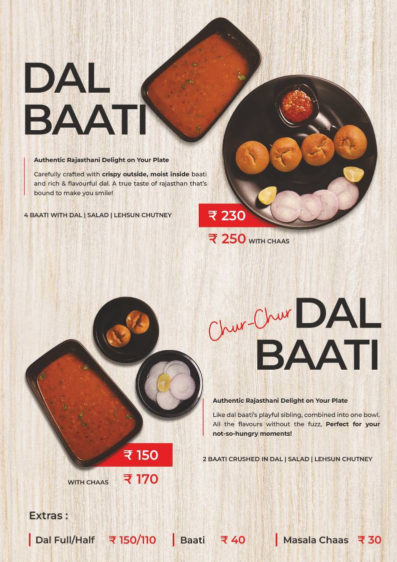 With Us : Your Indian food spot menu