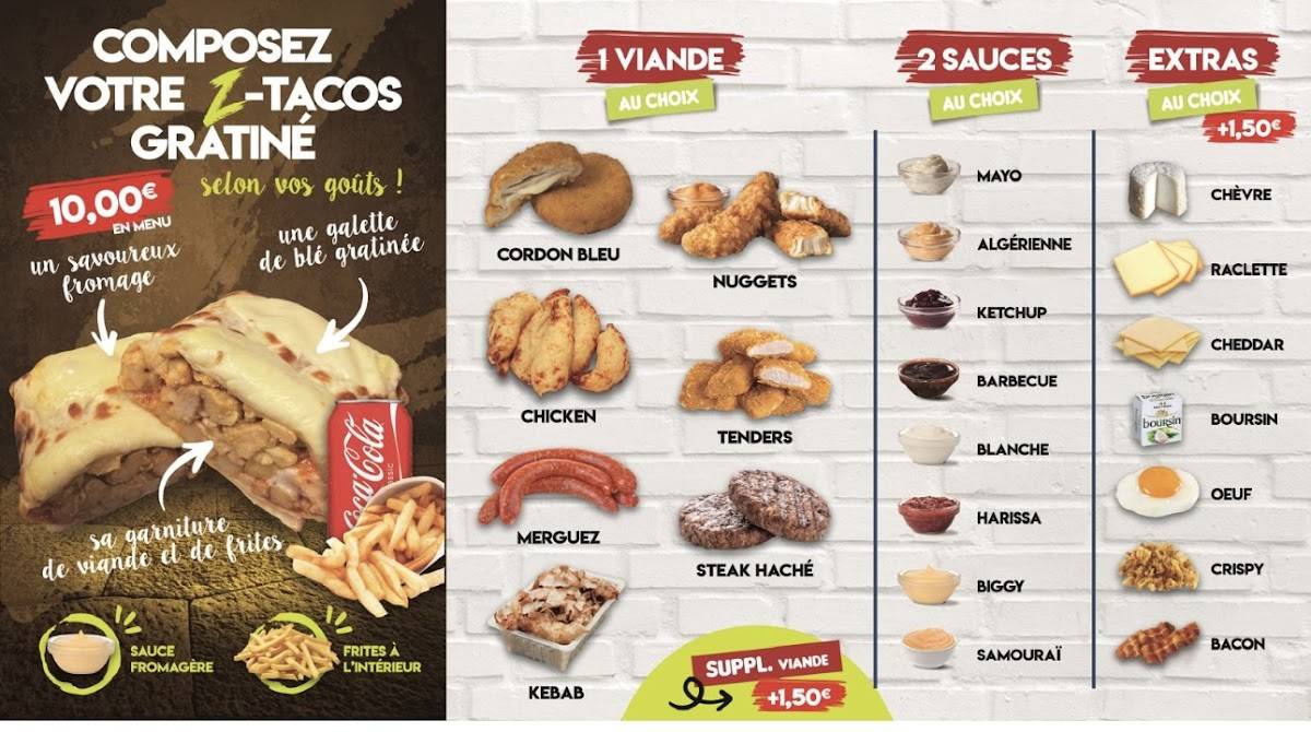 Menu de Z TACOS