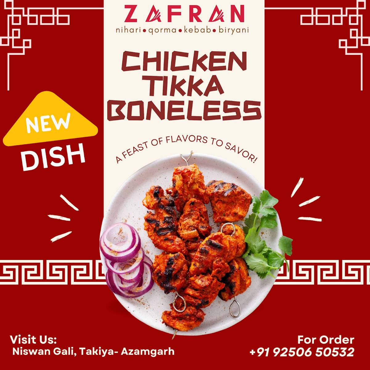 Zafran menu