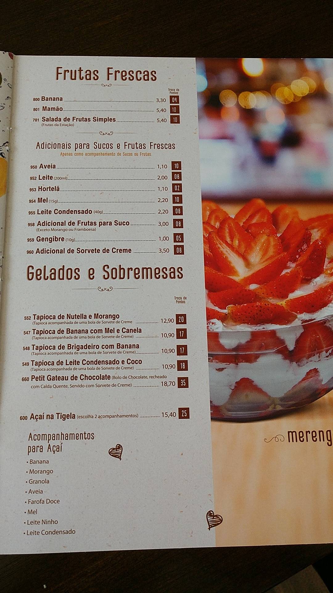 Zappa's Pães e Tentações - Belvedere cardápio