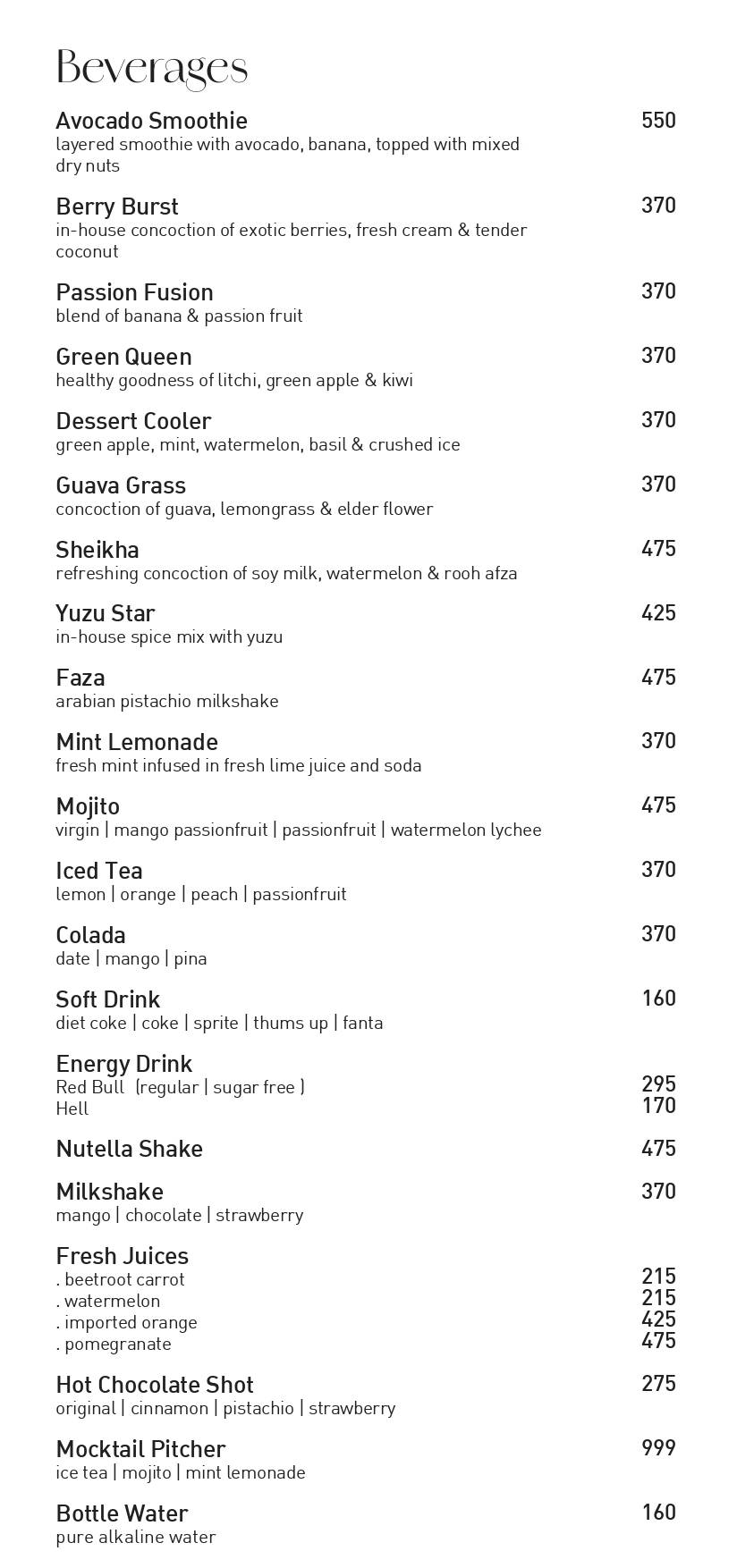 Zima menu