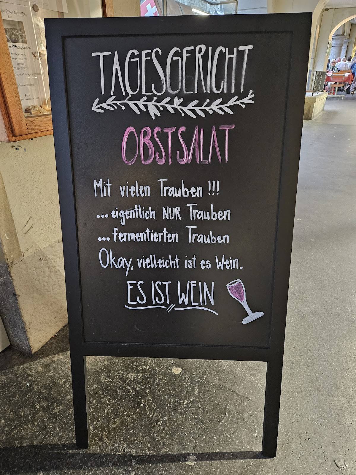 Menu di Restaurant Zunft zu Webern 