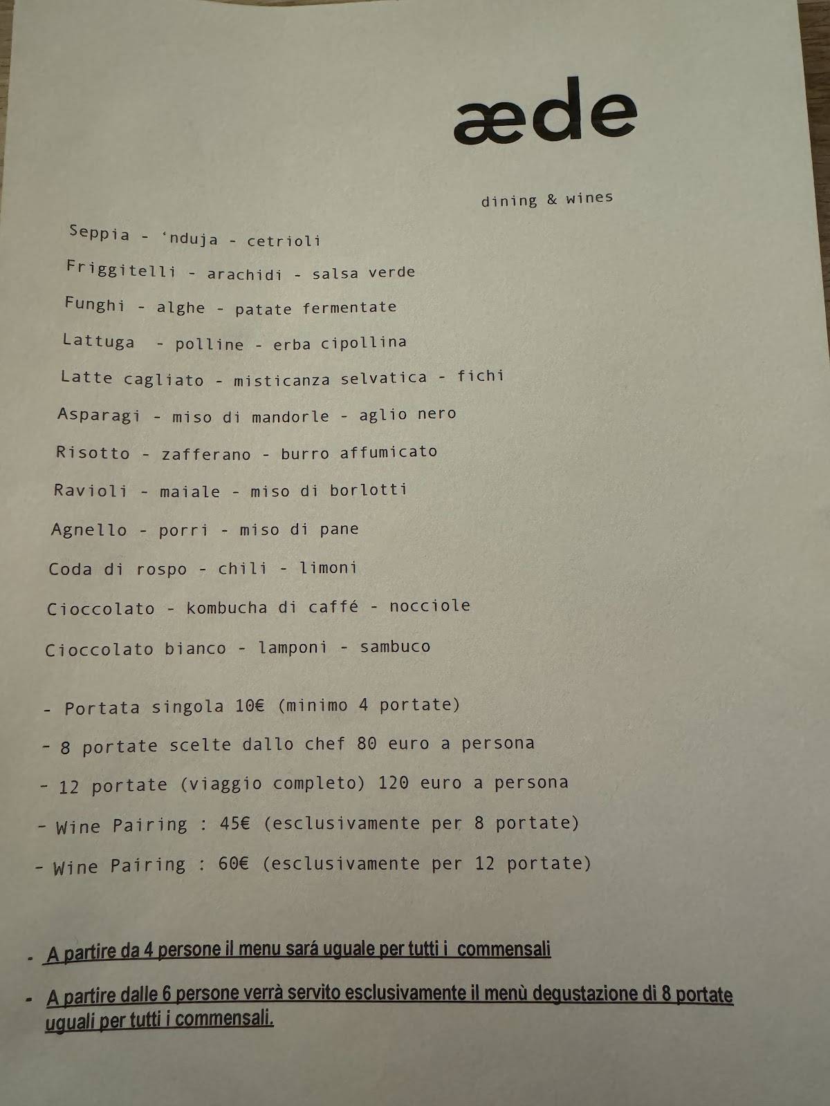 Menu di æde 