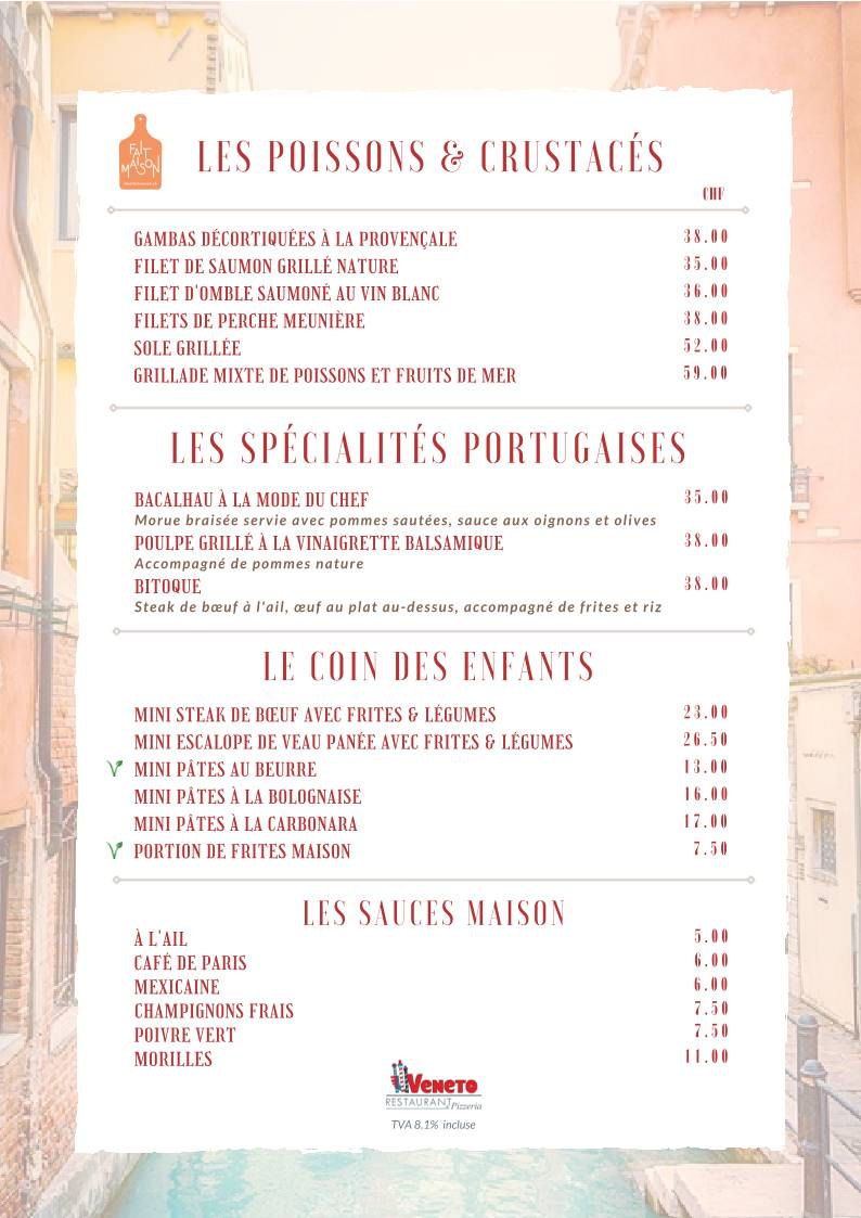 Menu di le Veneto 
