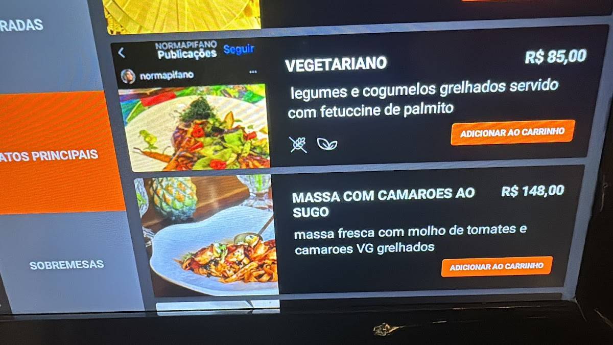 Restaurante Caminho Do Ouro Paraty cardápio