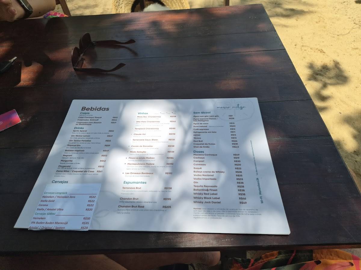 Restaurante Maria Nilza cardápio