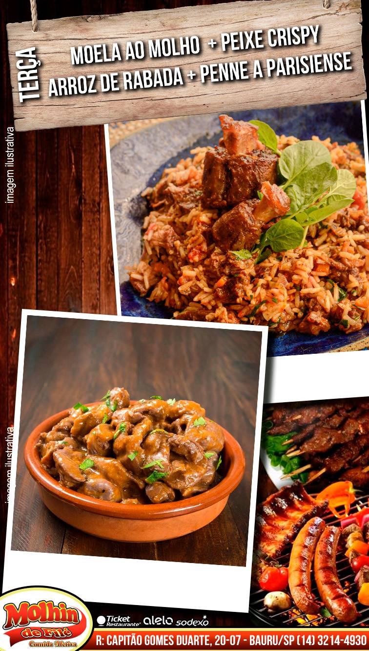 Restaurante Molhin de Filé cardápio