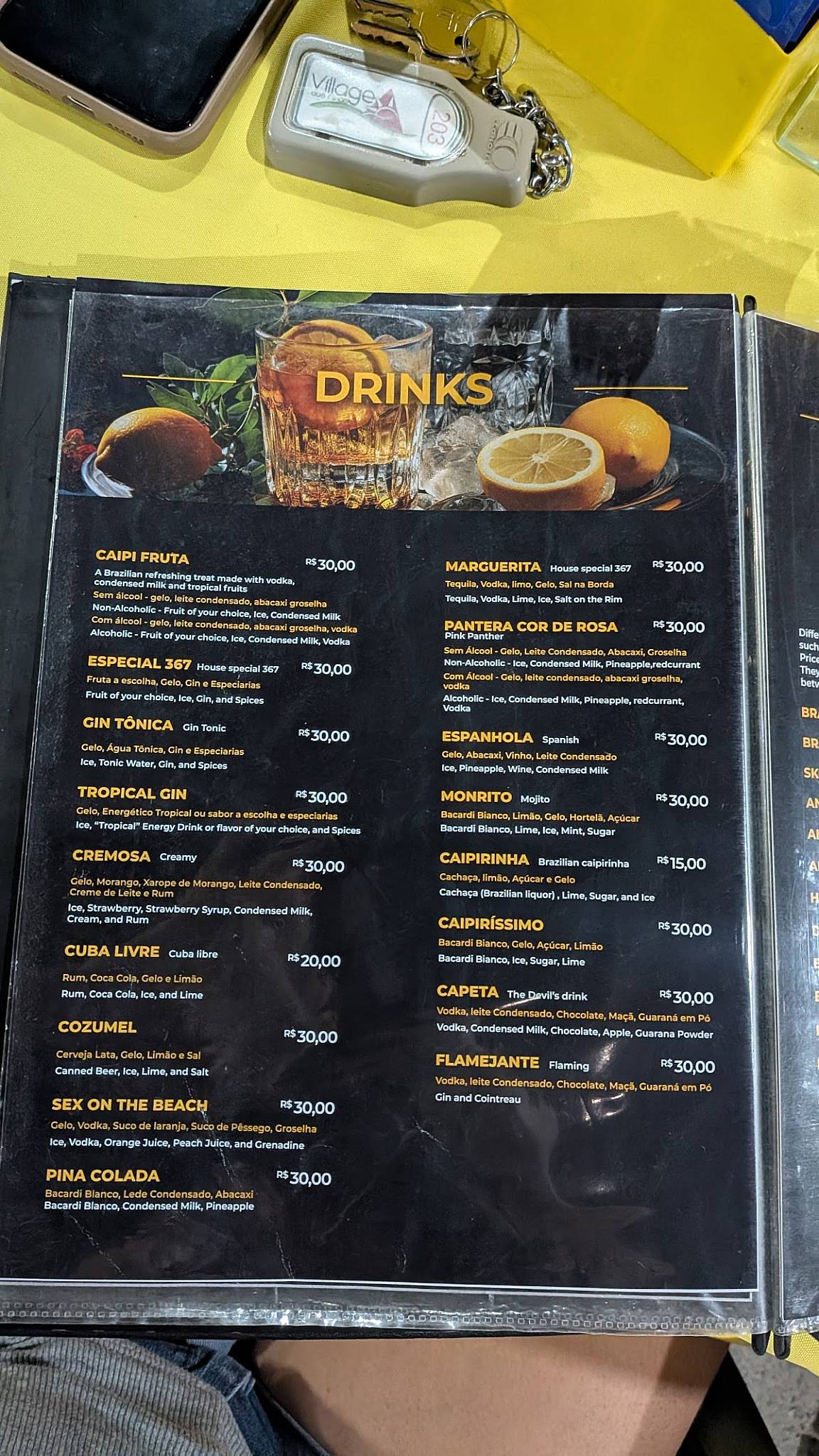 Restaurante e Churrascaria 367 cardápio