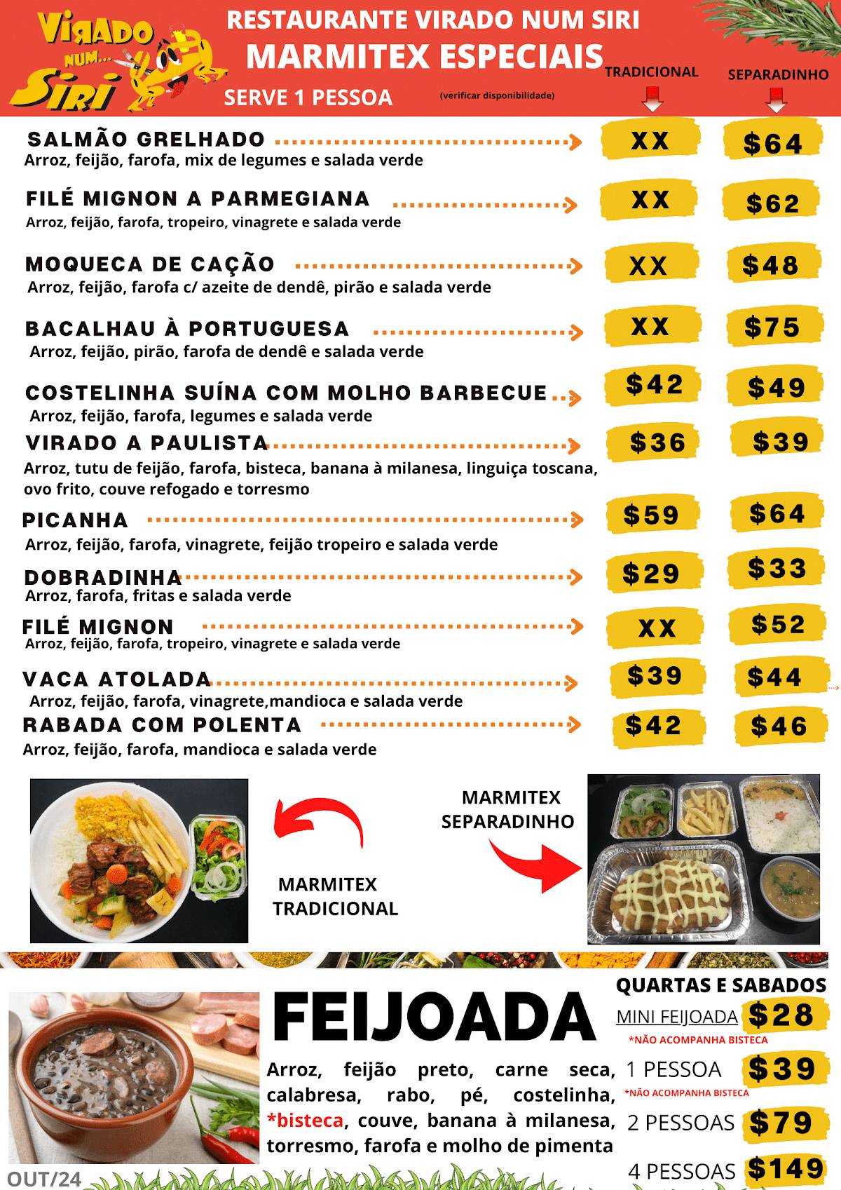 Restaurante e Pizzaria virado Num Siri Praia Grande cardápio
