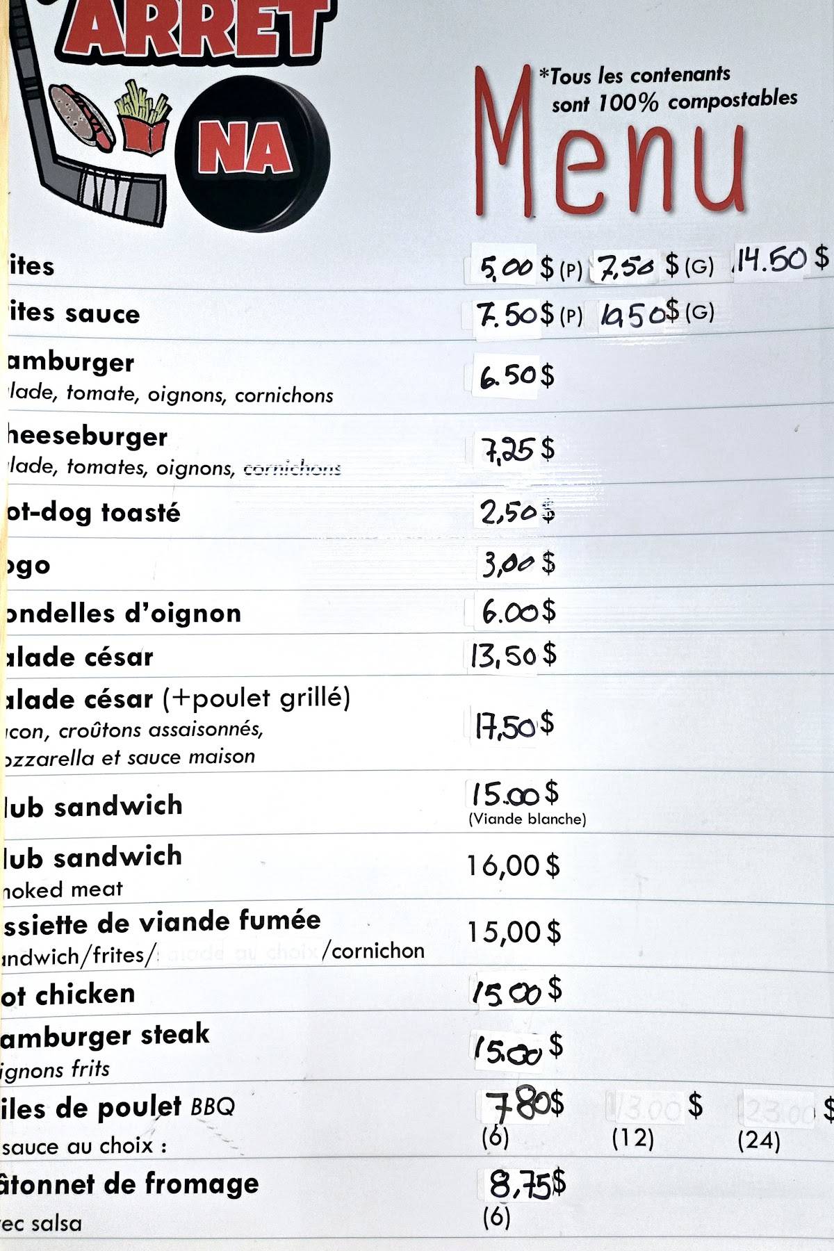 Menu de Resto L'arrêtna