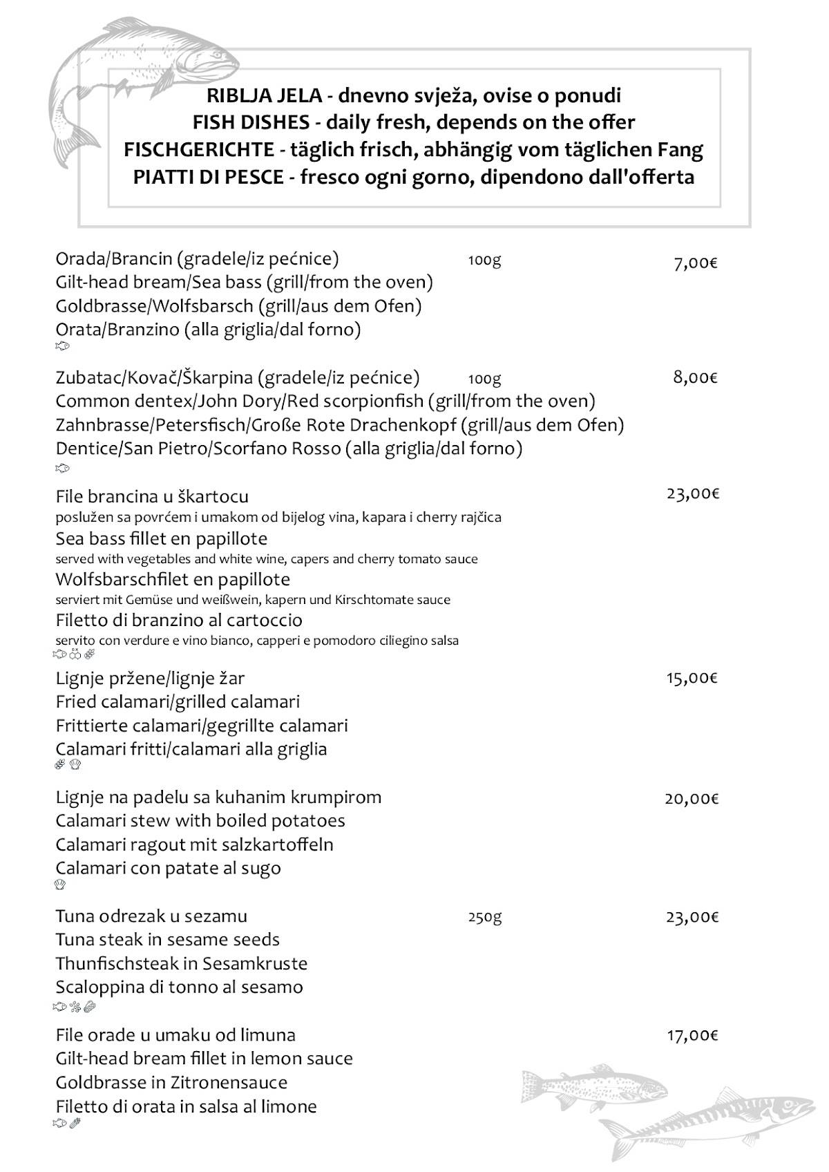 Menu di Restoran Punto 