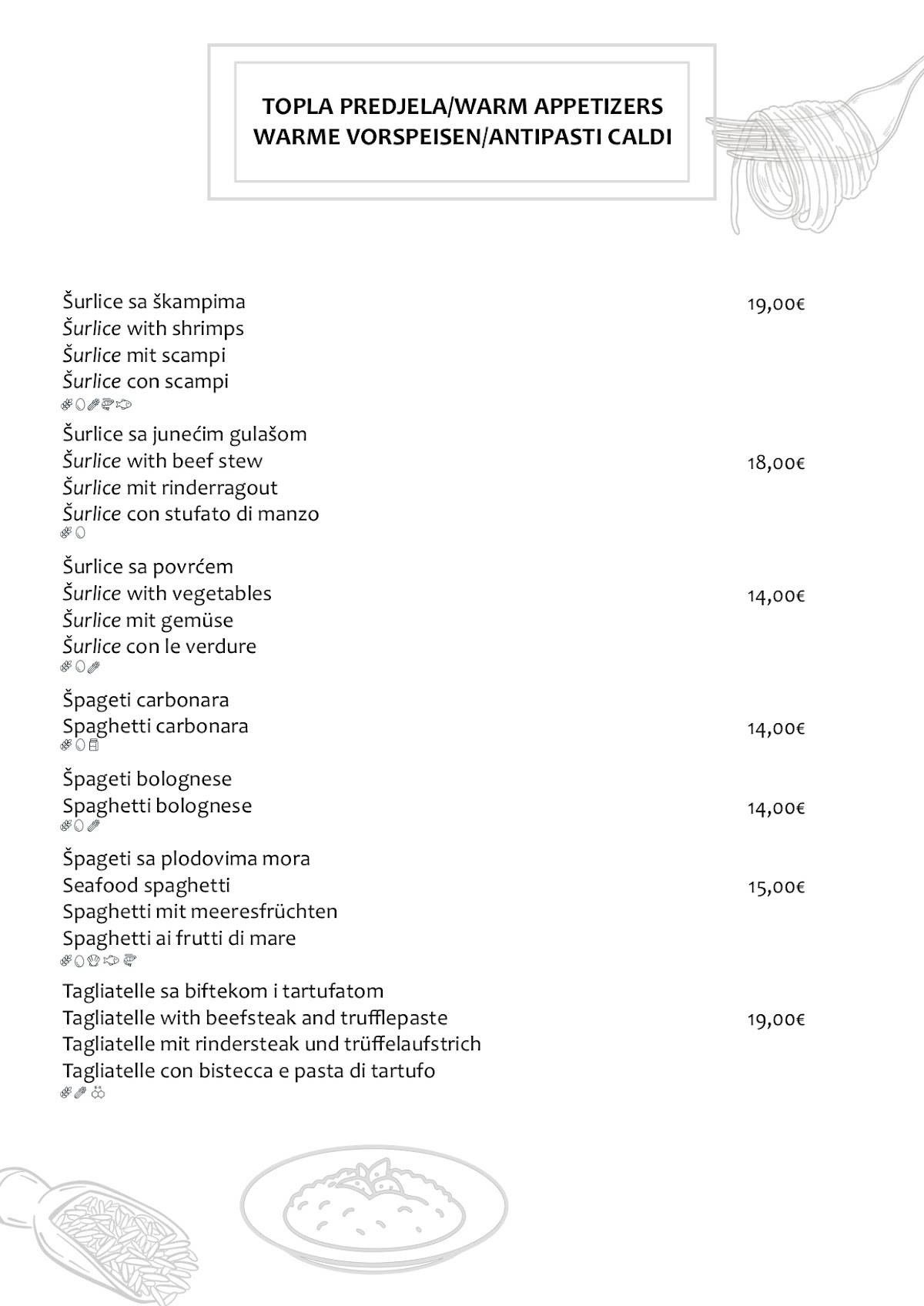 Menu di Restoran Punto 
