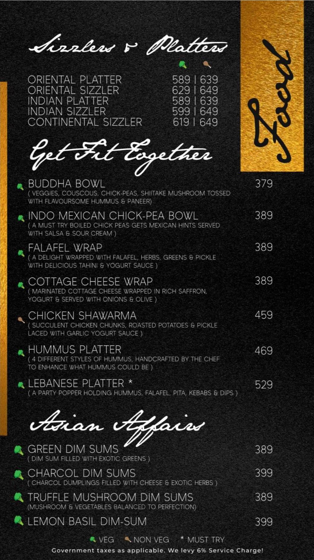 Retreat Drink N Dine menu