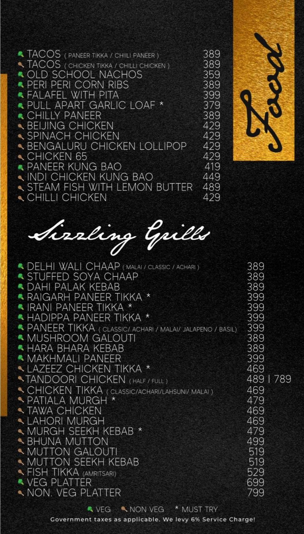 Retreat Drink N Dine menu