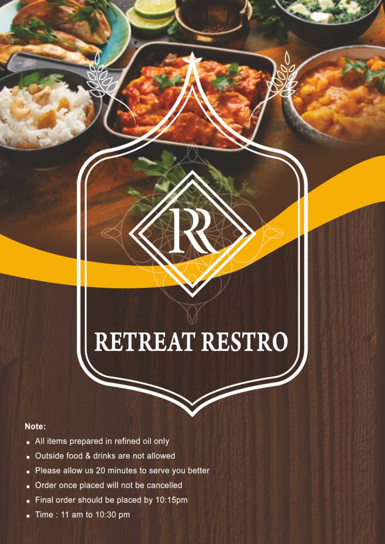 Retreat Restro menu