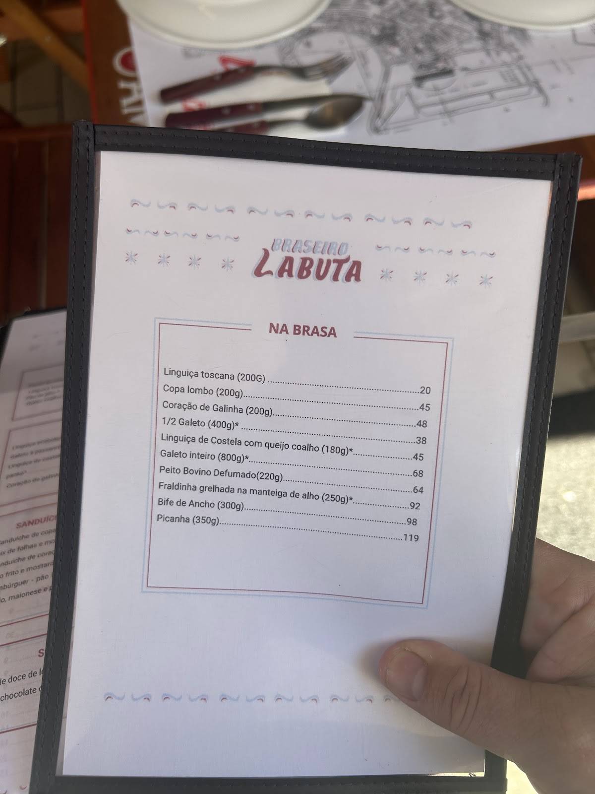 Labuta Bar cardápio