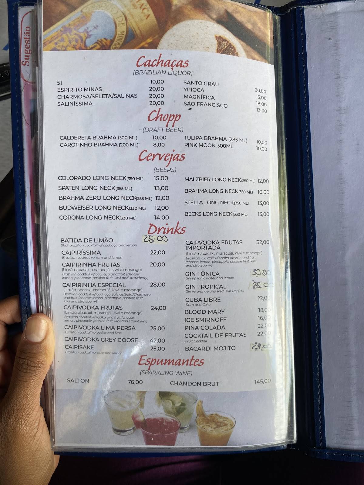 Restaurante e Bar Garota da Urca cardápio