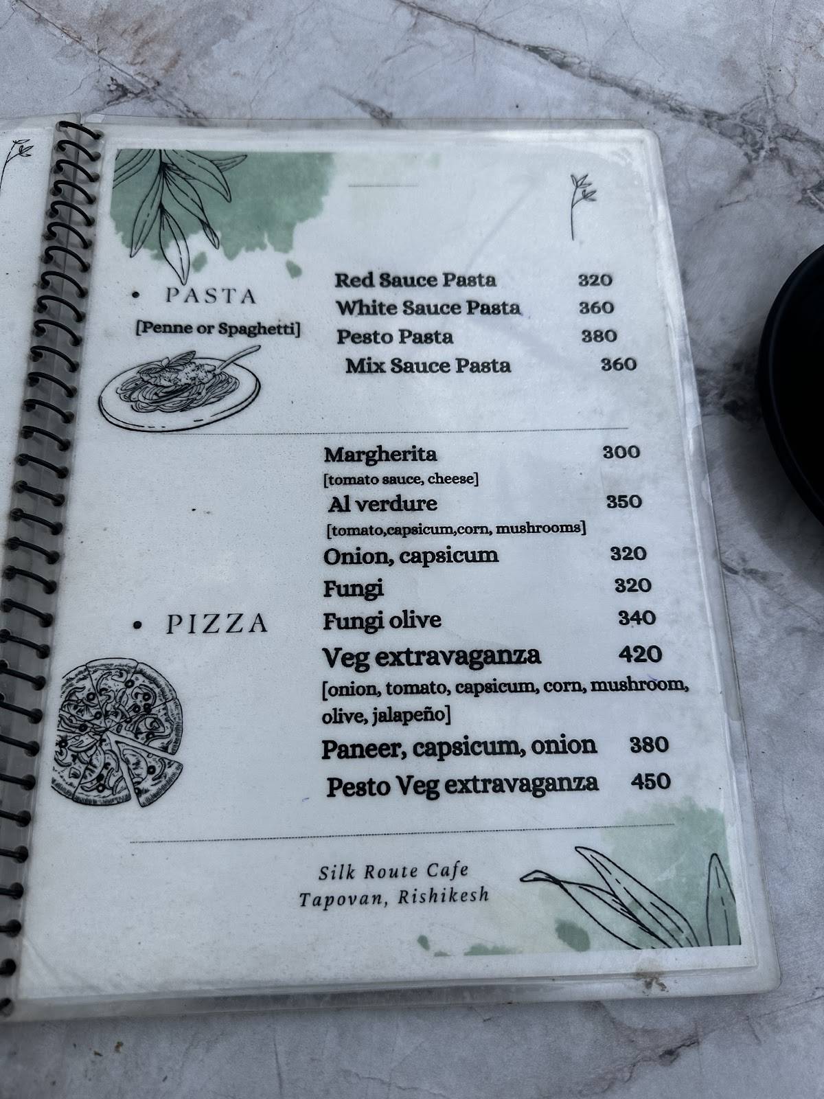 Silk Route Cafe menu