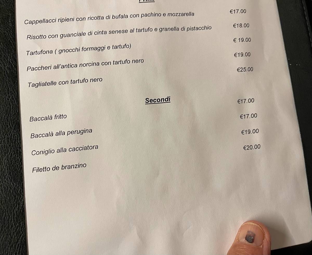 Menu di Altromondo da Claudio 