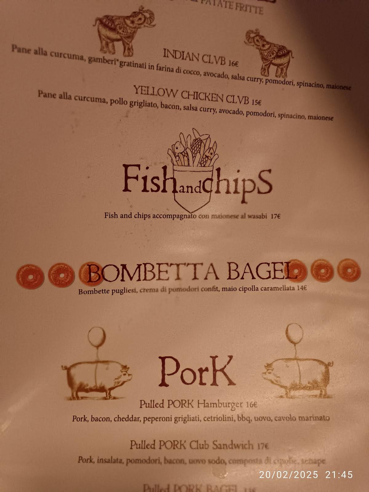 Menu di Ristorante Barbiturici 