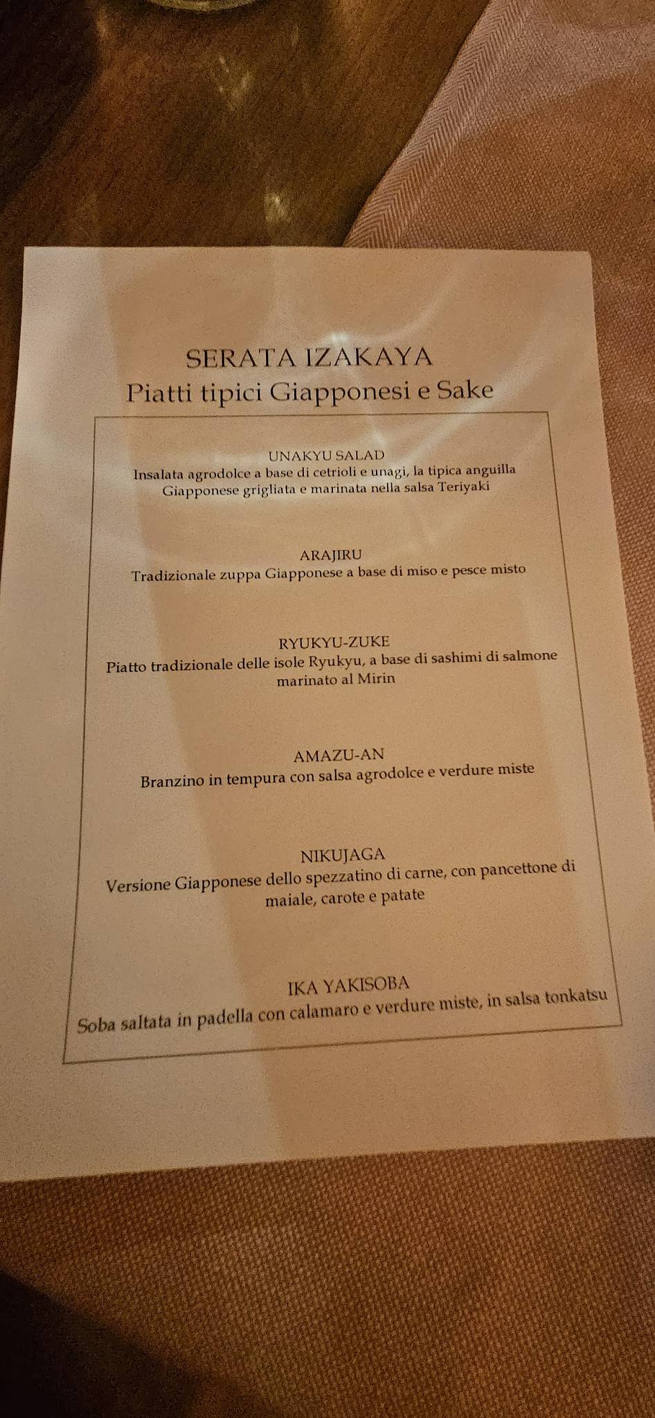 Menu di Ristorante Casanostra 