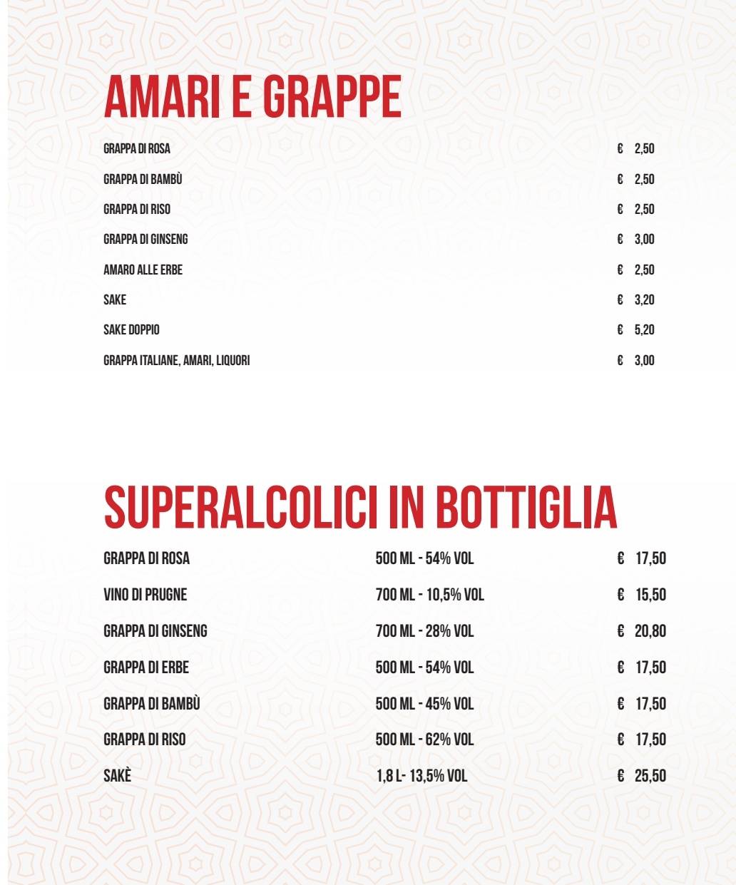 Menu di Ristorante cinese ASIA 