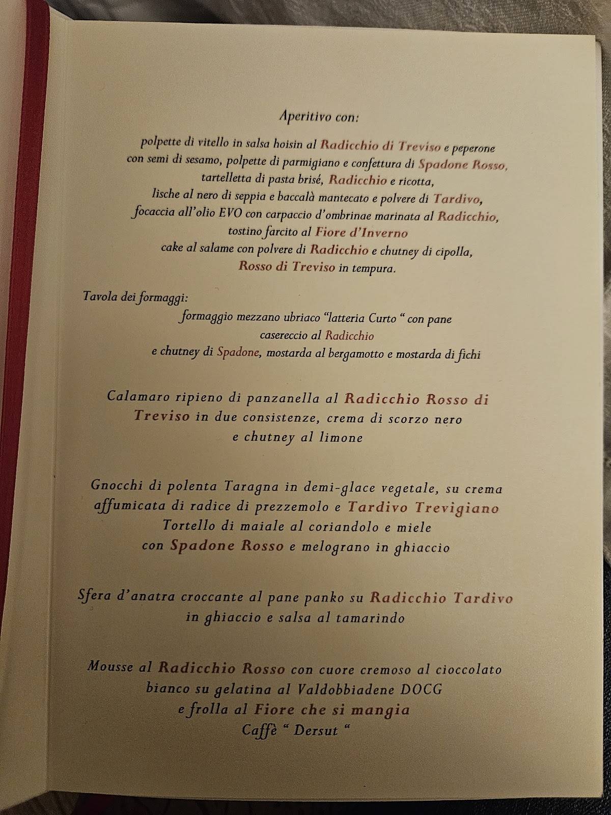 Menu di Ristorante da Gigetto 
